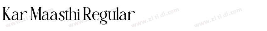 Kar Maasthi Regular字体转换